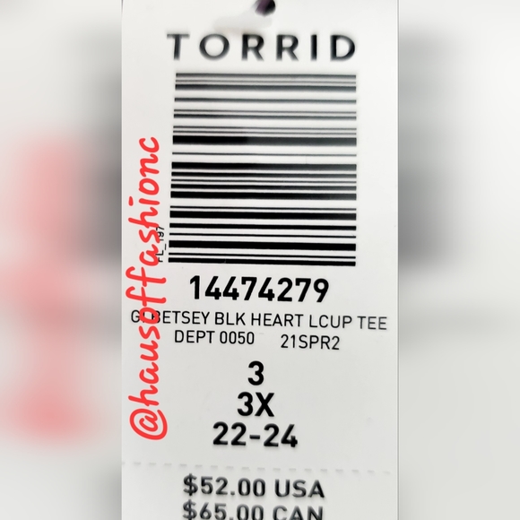 TORRID BETSEY JOHNSON Heart Lace-Up Black Mineral Wash Tee! NWT! - Picture 5 of 7